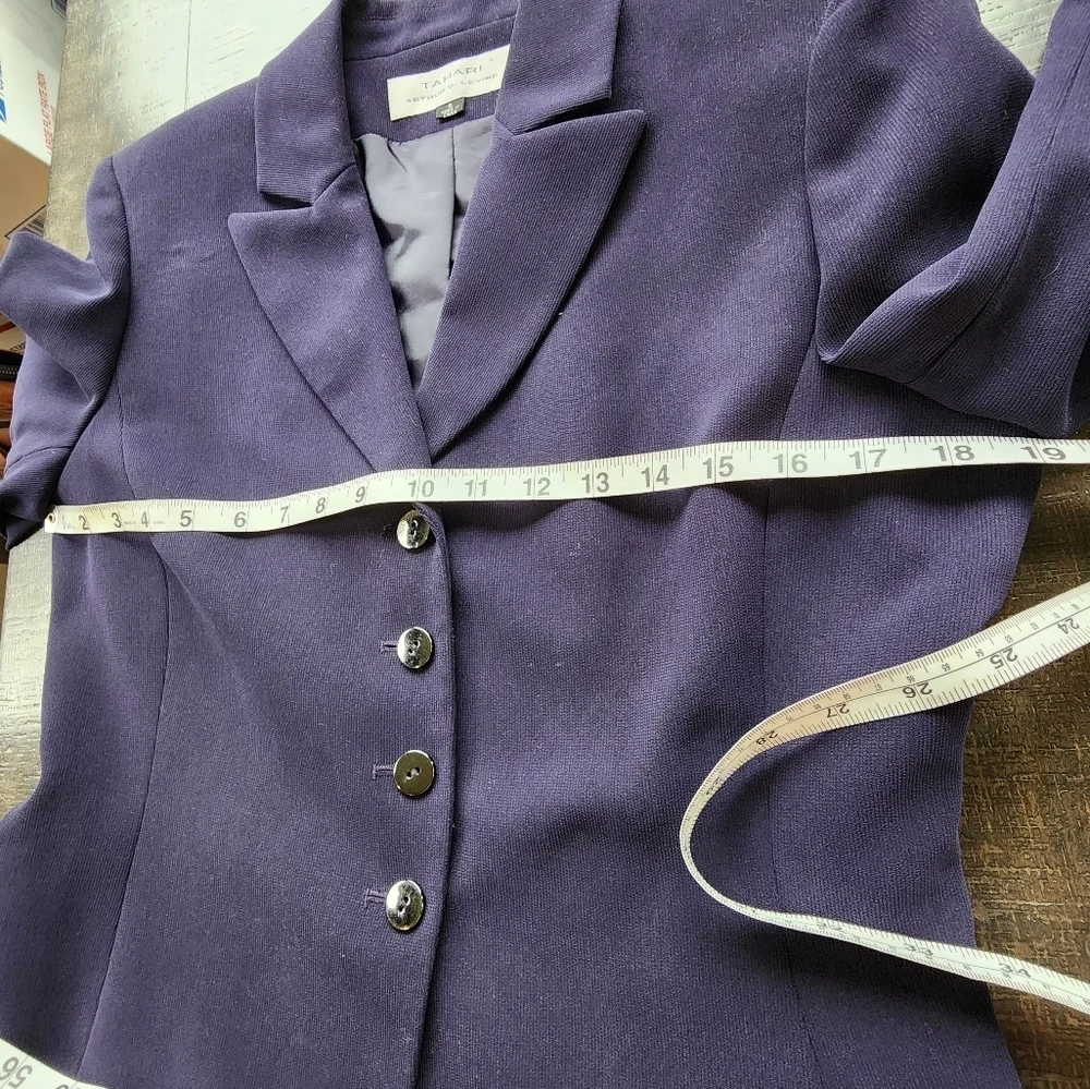 Tahari ASL Women's NAVY JACKET/SKIRT SUIT